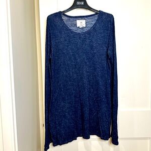 [CLEARANCE] Velvet for Calypso St Barth Large Dark Blue Knit Shirt Soft